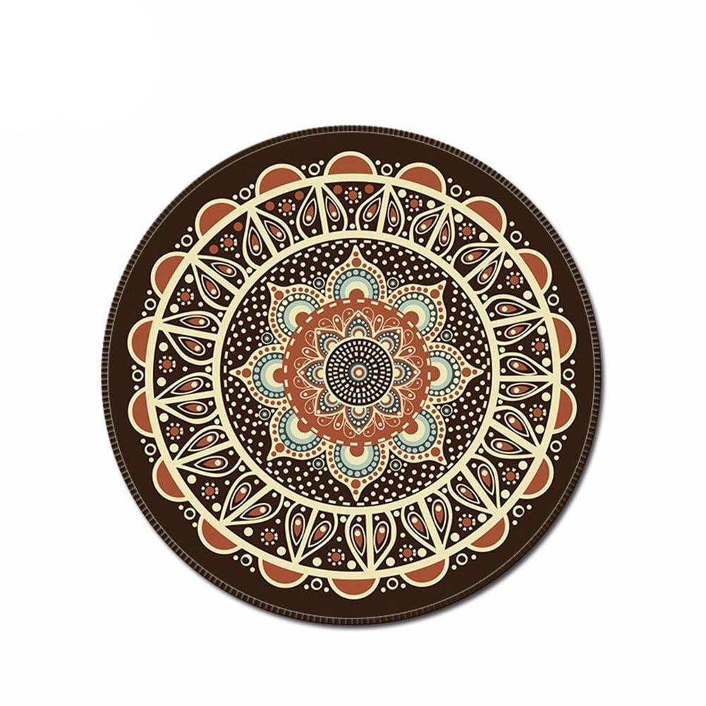 Round mouse mat with bohemian pattern