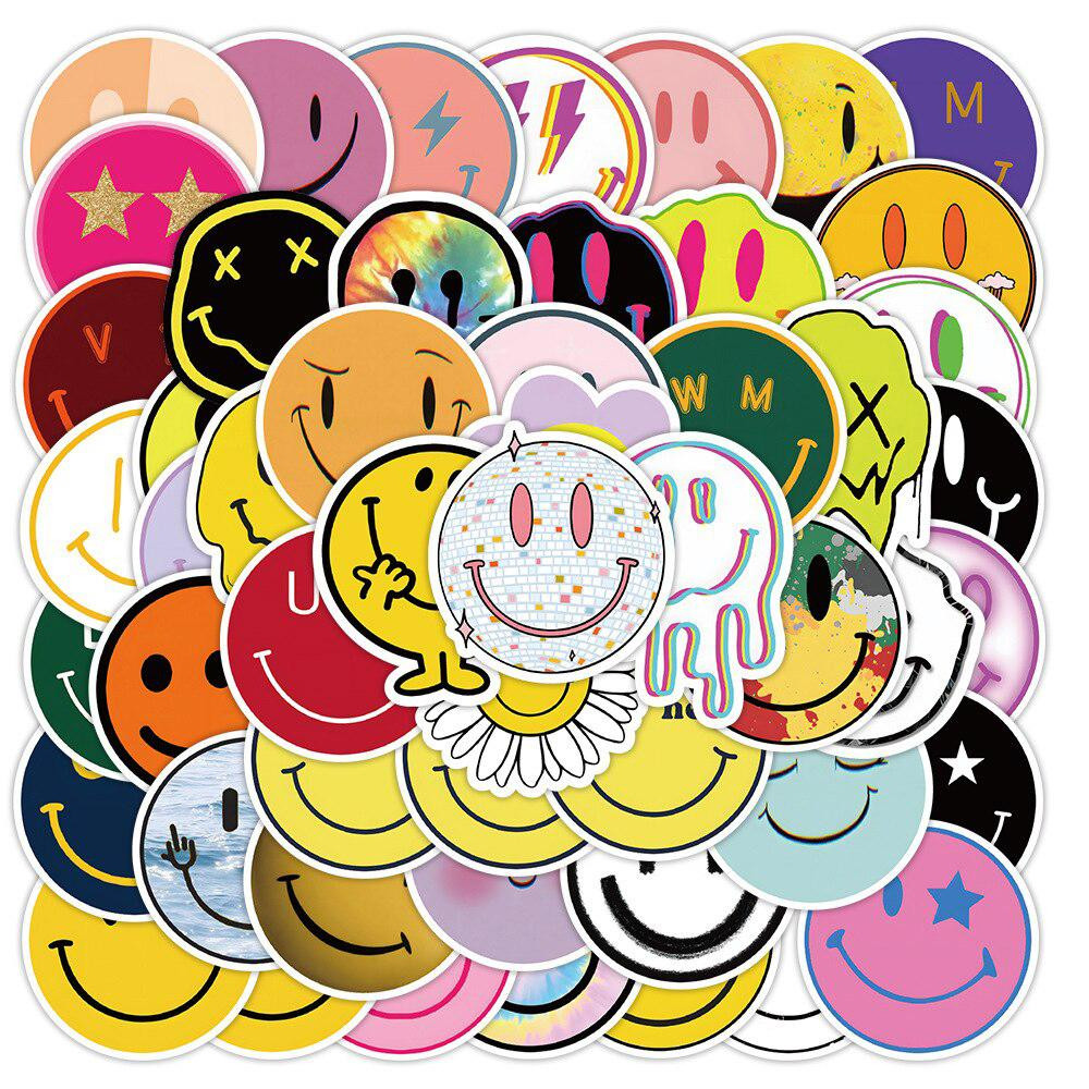 Pegatinas - Smiley - 50 piezas
