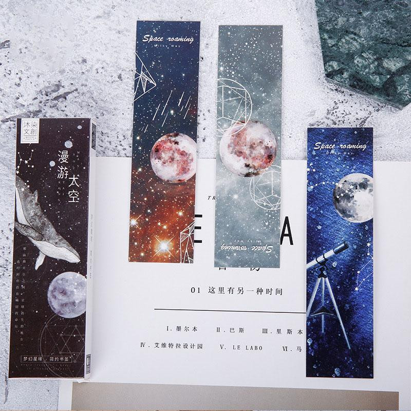 Bookmarks with space theme - 30 pcs