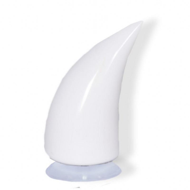Decor for motorcycle helmet - white devil horns