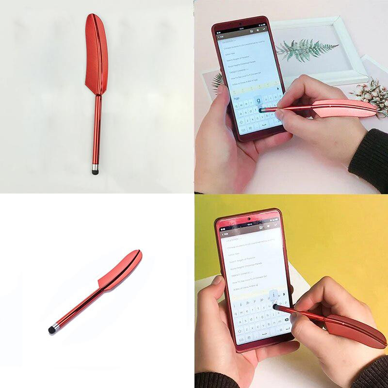 Featuring pen for touchscreen, red