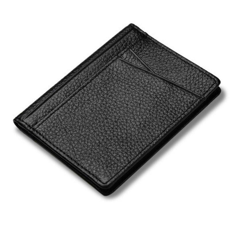 Kurzer Halter aus Leder - schwarz