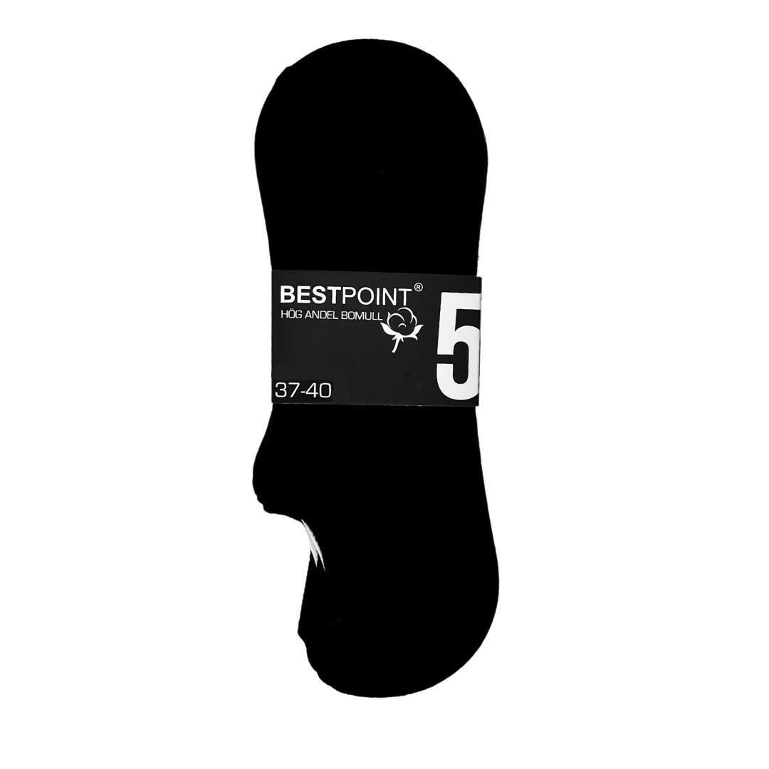 Ankle socks cotton - black - 5 -pack - size. 37-40