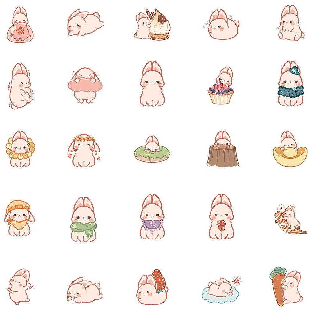 Aufkleber - süße Tiere - 50 Stk