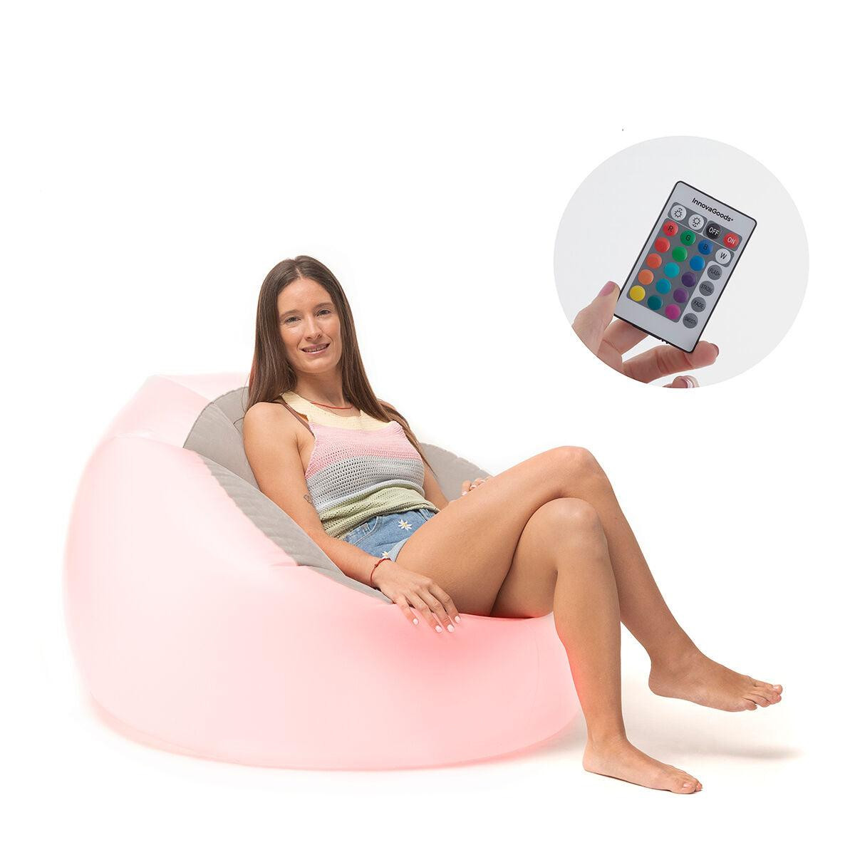 Fauteuil gonflable avec éclairage LED