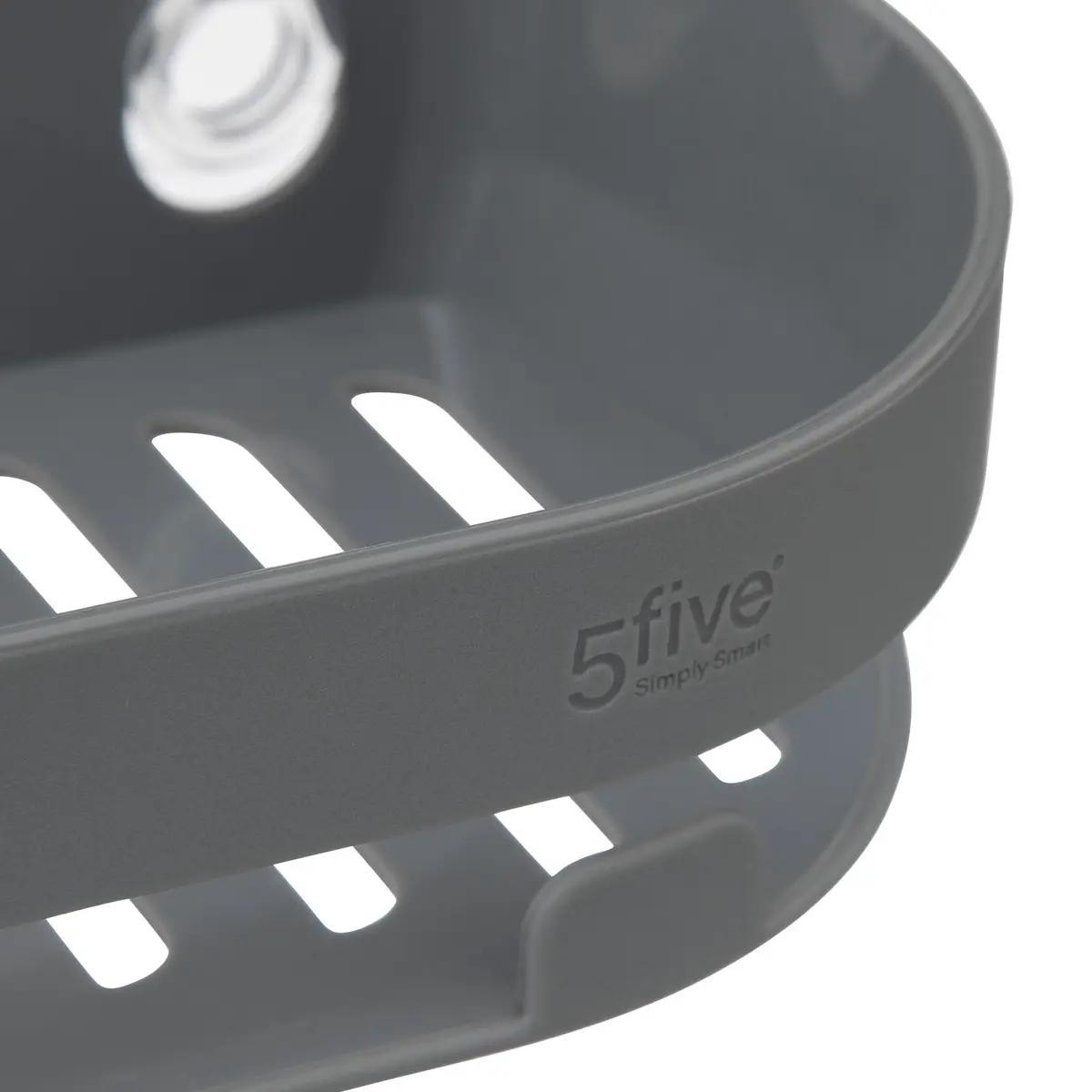 Small shower shelf - suction - gray