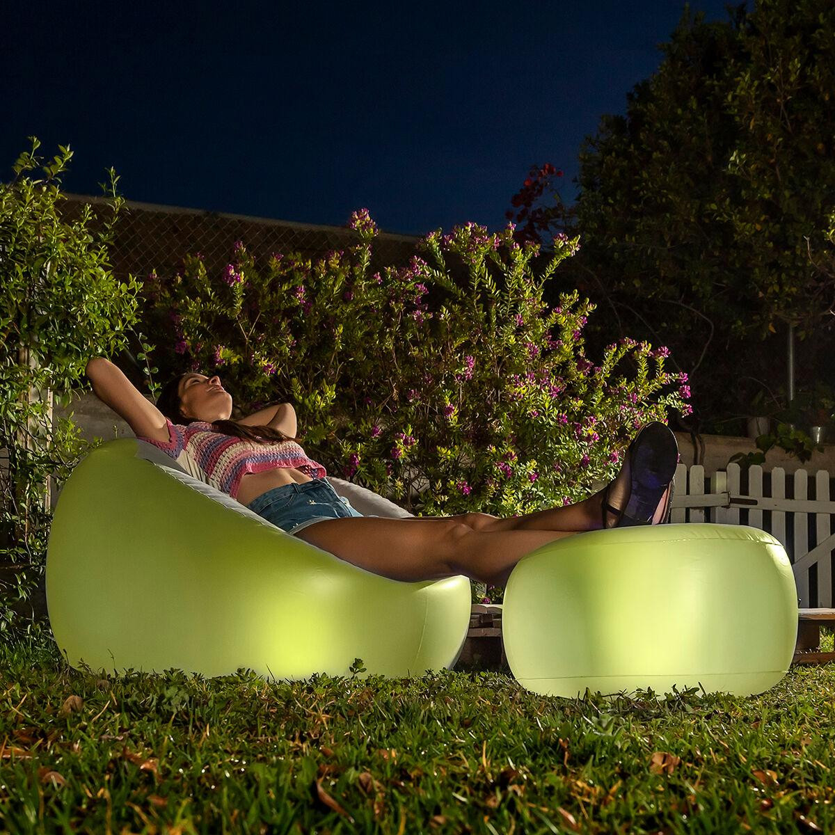 Fauteuil gonflable avec éclairage LED