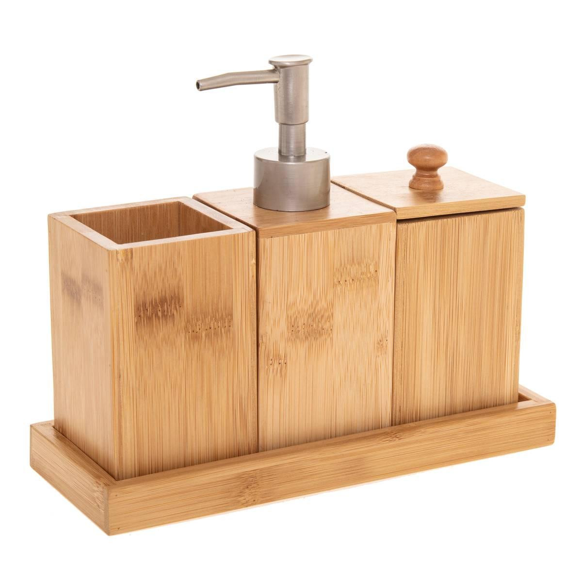 3 -part bathroom set - bamboo