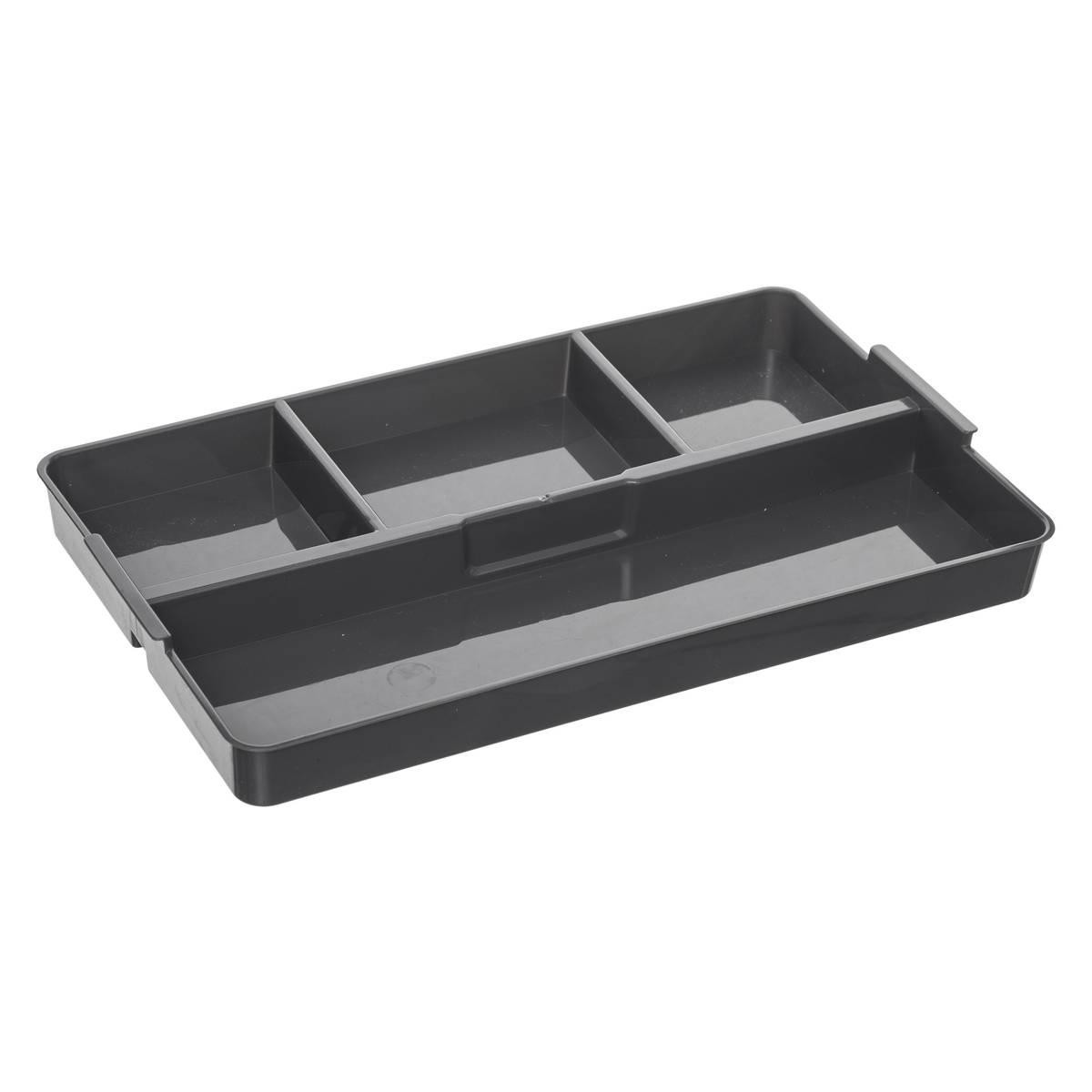 Storage box with compartment - plastic - 5.6 l