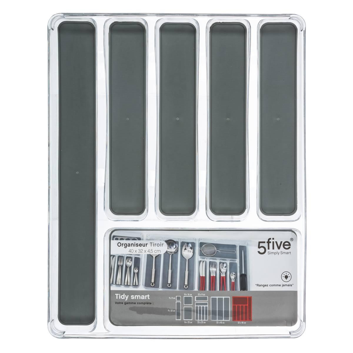 Boîte à découper 6 compartiments - gris