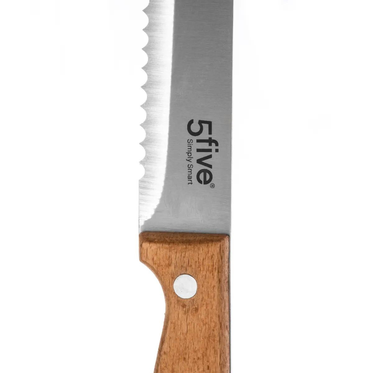 Cutting board with bread knife - bamboo