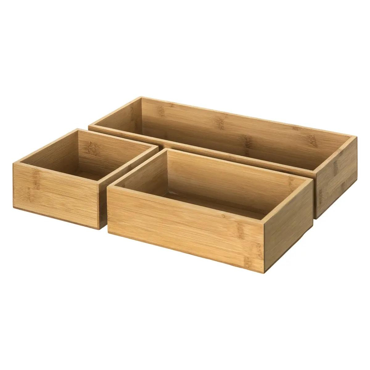 Storage box bamboo 3 pcs