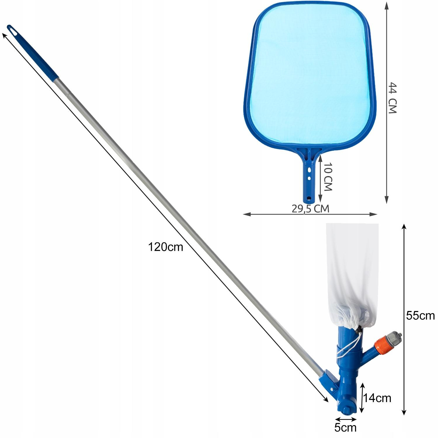 Pool cleaning set 2-in-1