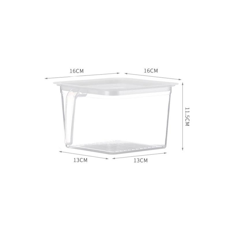 Refrigerator box with lid - white