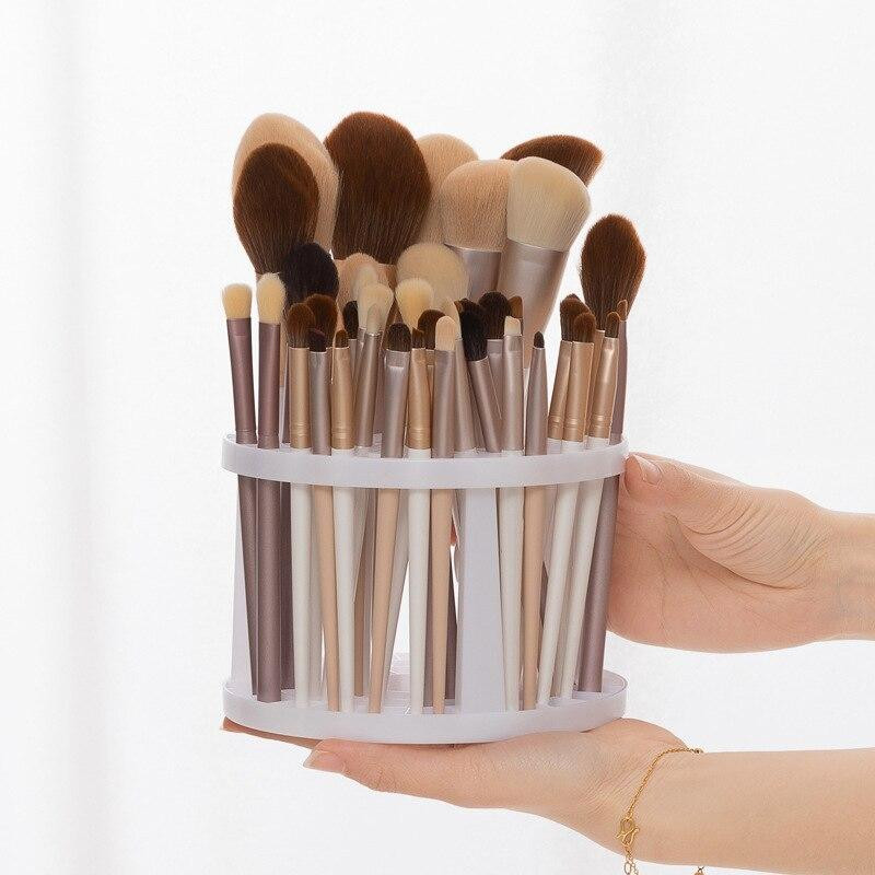 Holder for makeup brushes - white
