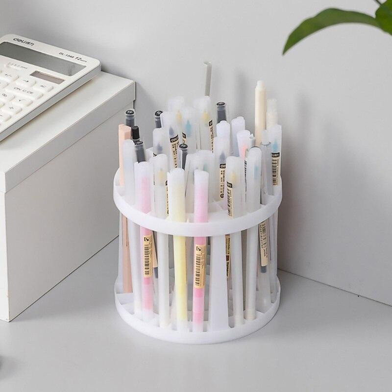 Holder for makeup brushes - white