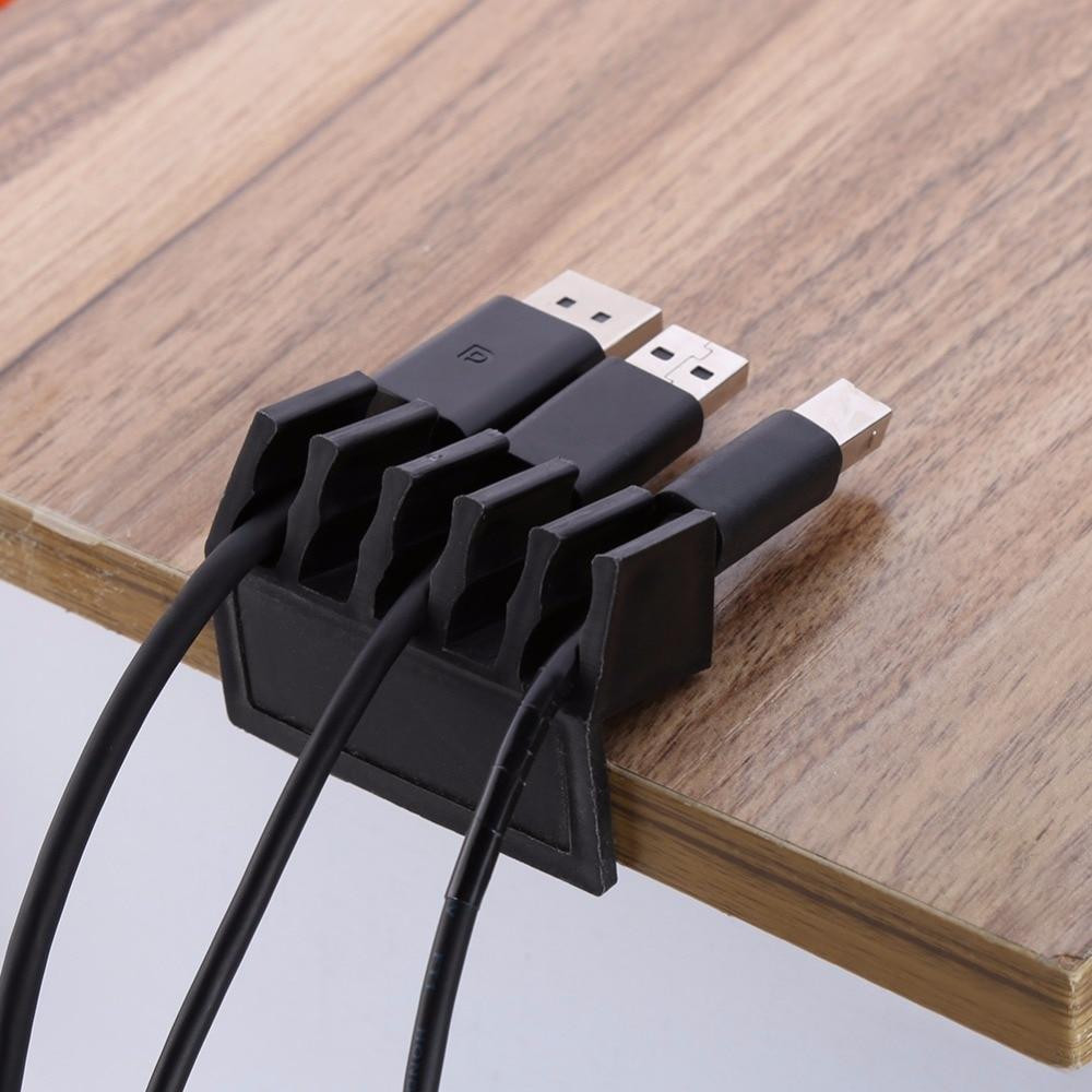 Cable organizers - black - 5 cables
