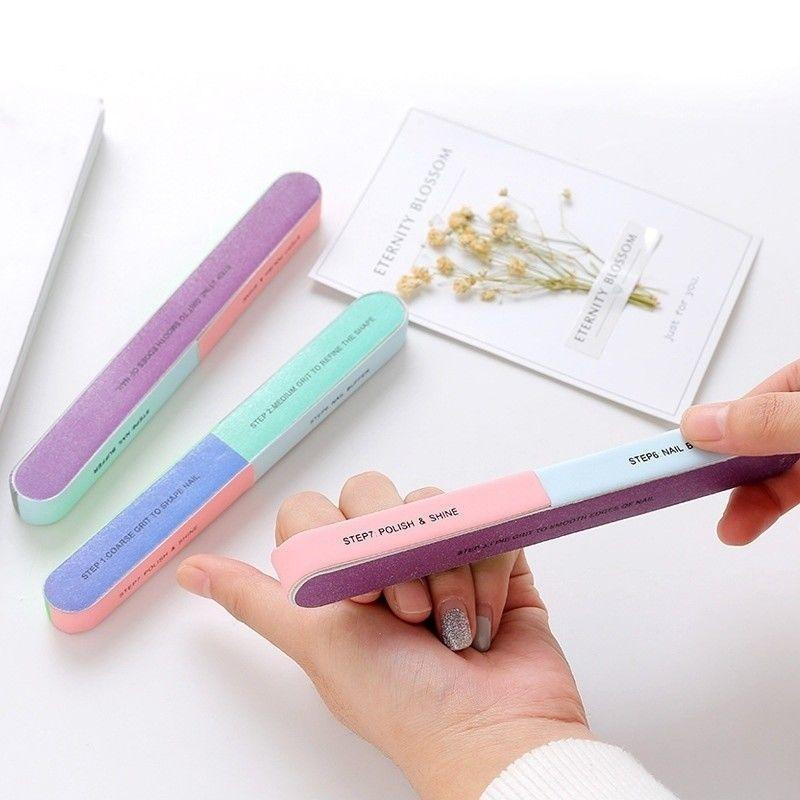 Nail file with 7 grinding surfaces