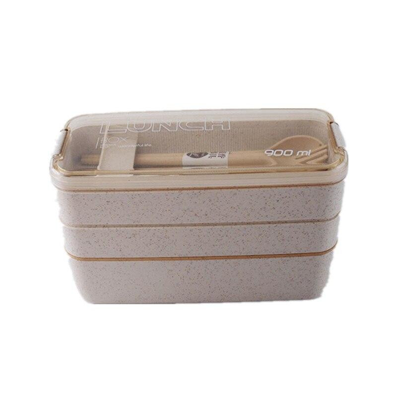 Lunch box - 3 piani - beige - 900 ml