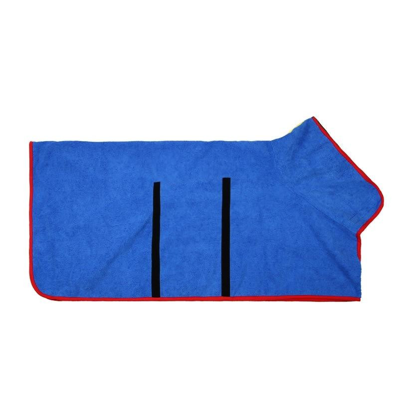 Bathrobe for dog - blue - Large