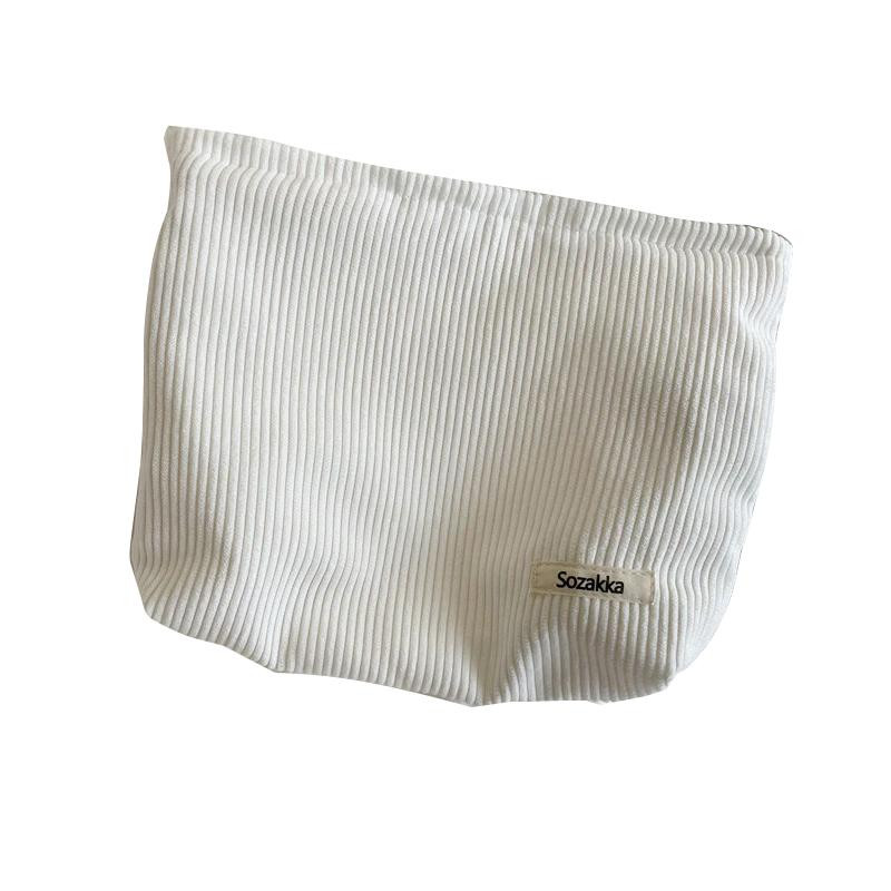 Makeup bag - manchester fabric - white