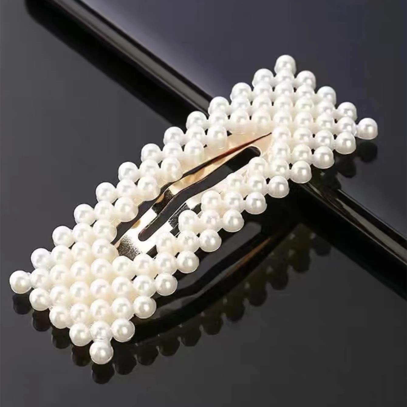 Pinces à cheveux avec perles - set - 5 pcs