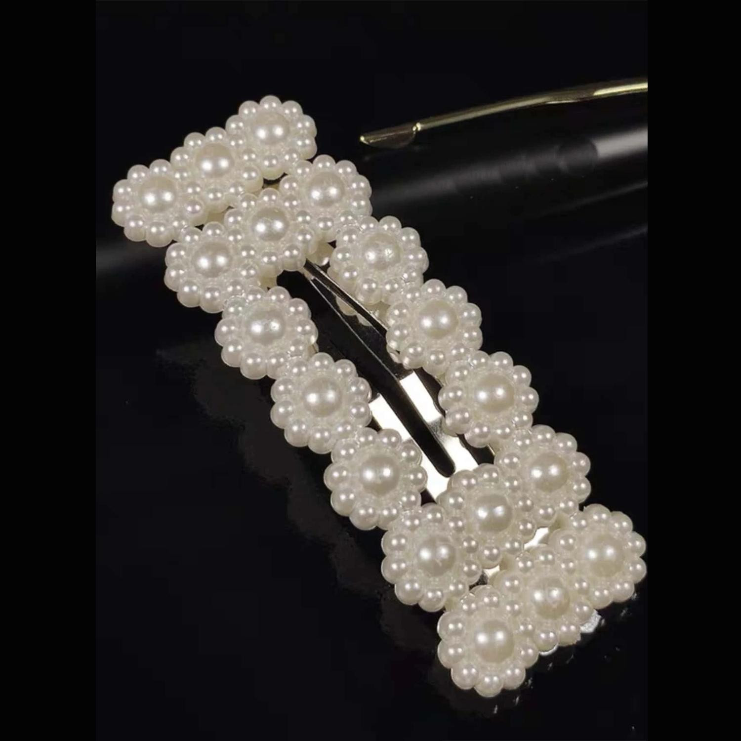 Pinces à cheveux avec perles - set - 5 pcs