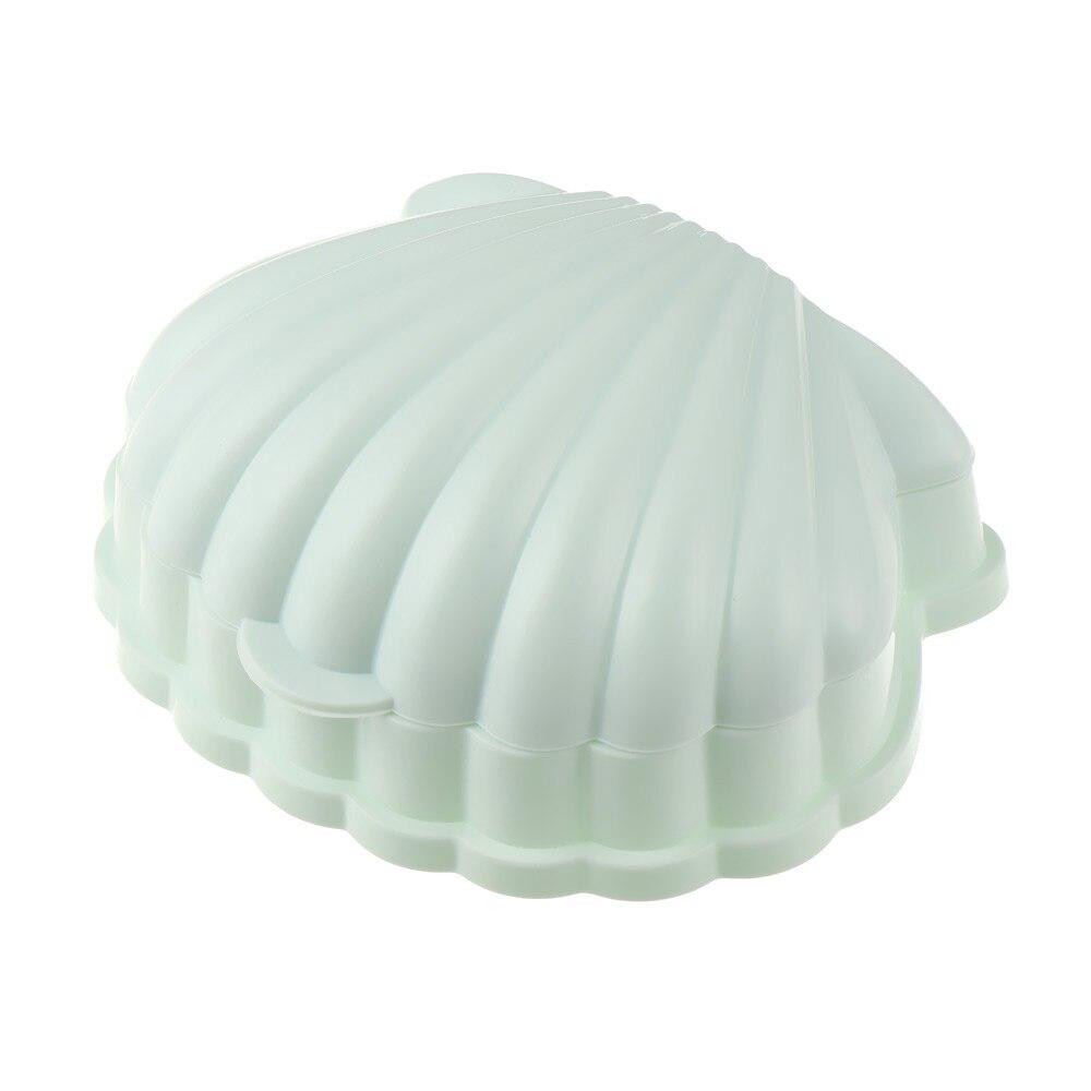 Portable soap cup - seashell - plastic