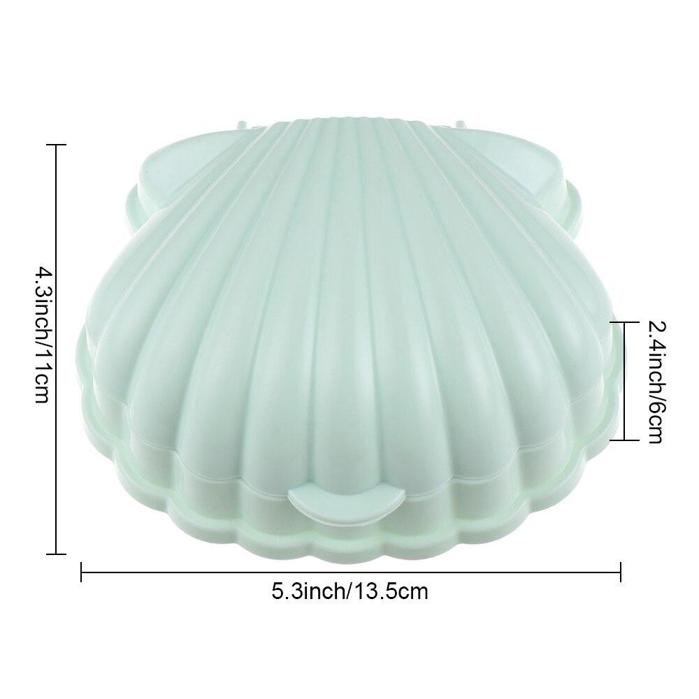 Portable soap cup - seashell - plastic