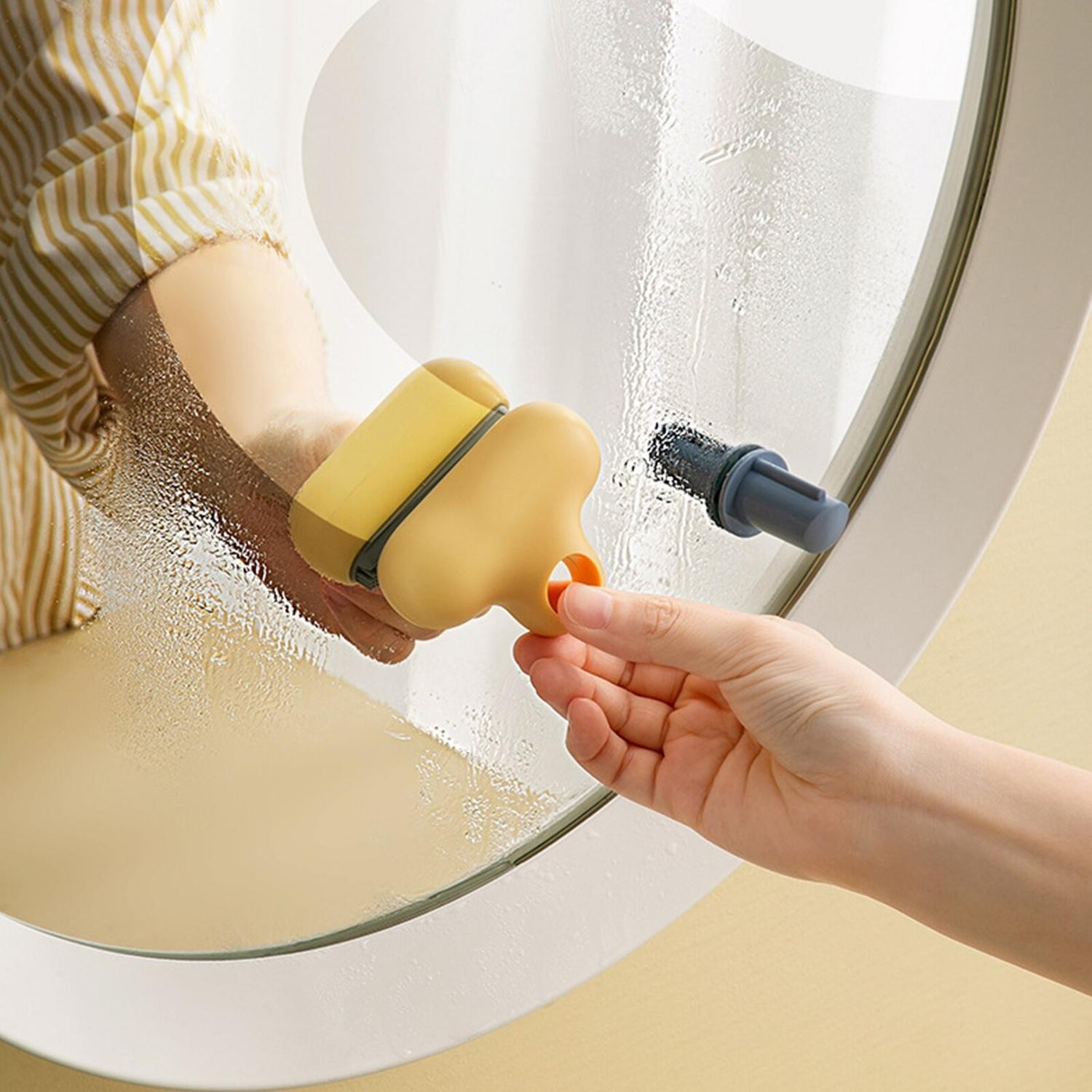 Glass scraper for bathroom - mini - blue