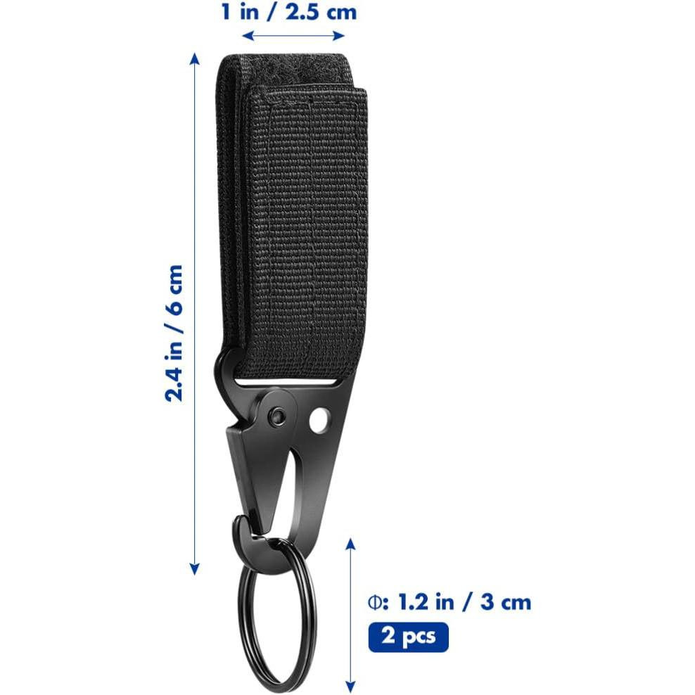 Carbine hook with key ring - black
