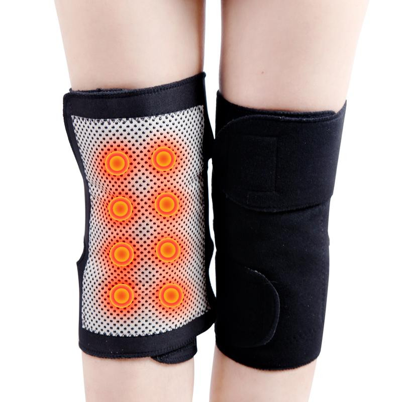 Adjustable knee support with magnetic stones