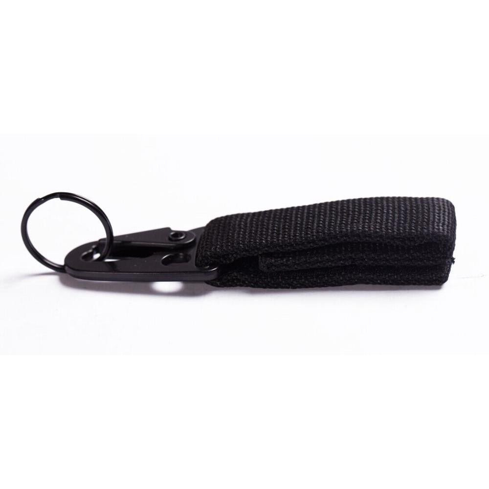 Carbine hook with key ring - black