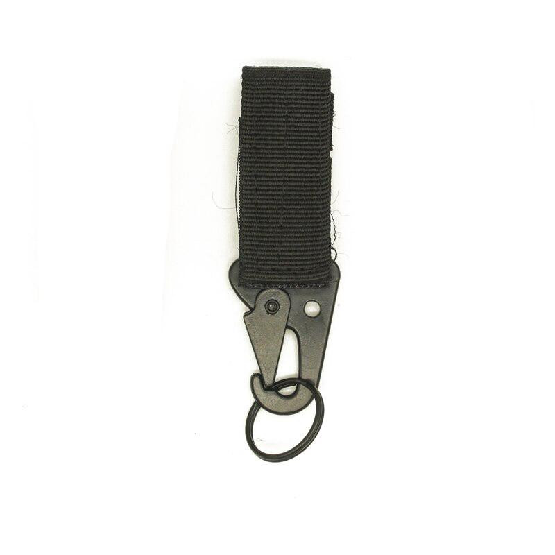 Carbine hook with key ring - black