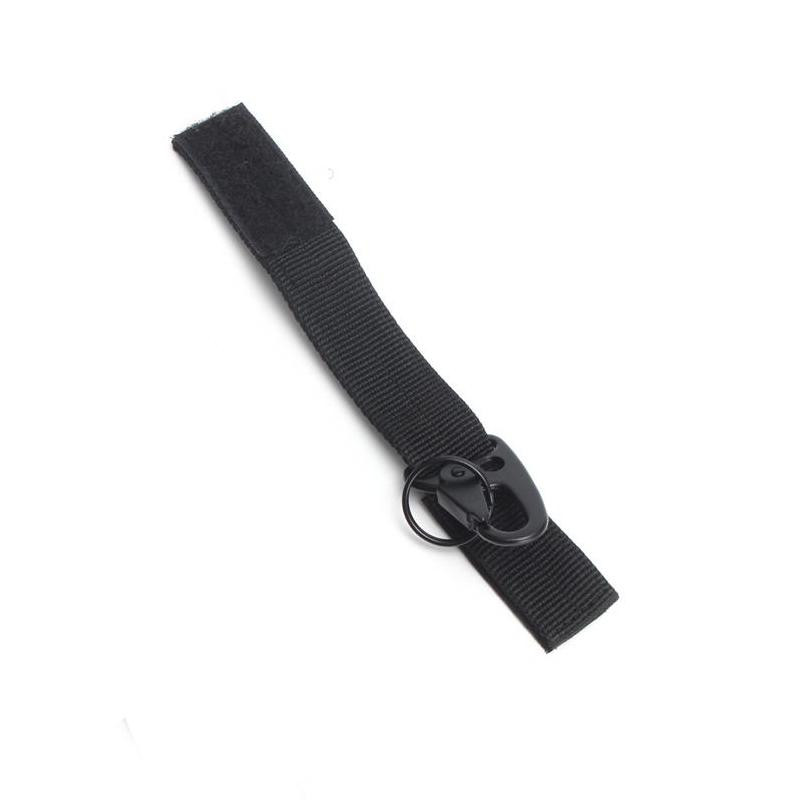 Carbine hook with key ring - black