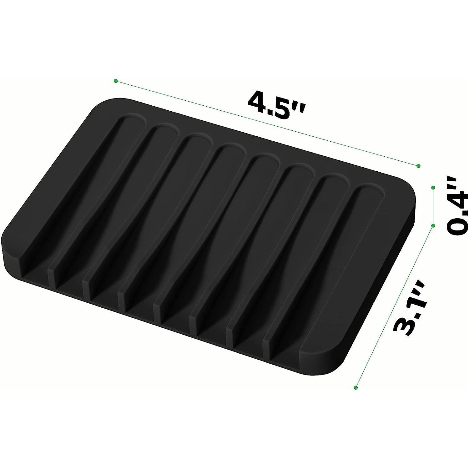 Soap cup - silicone - black