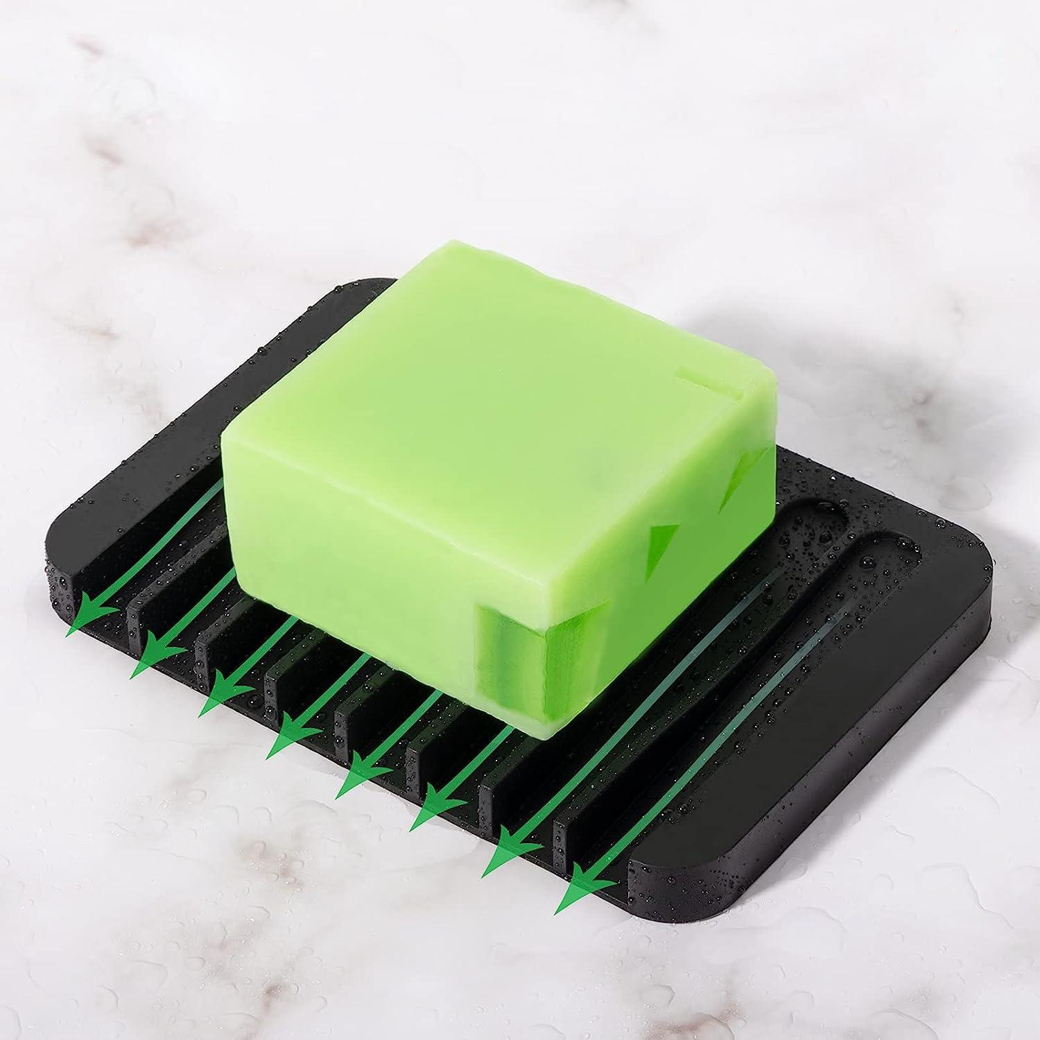 Soap cup - silicone - black