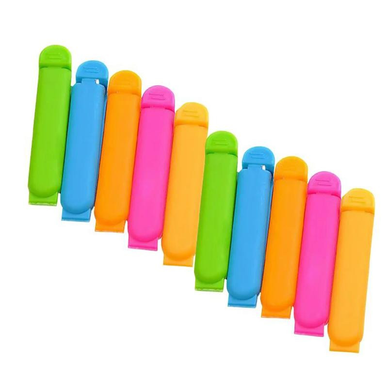 Bag Clips - 10 pcs - mixed colors