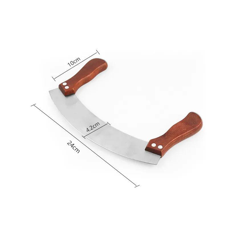 Pizza cutter with double handle