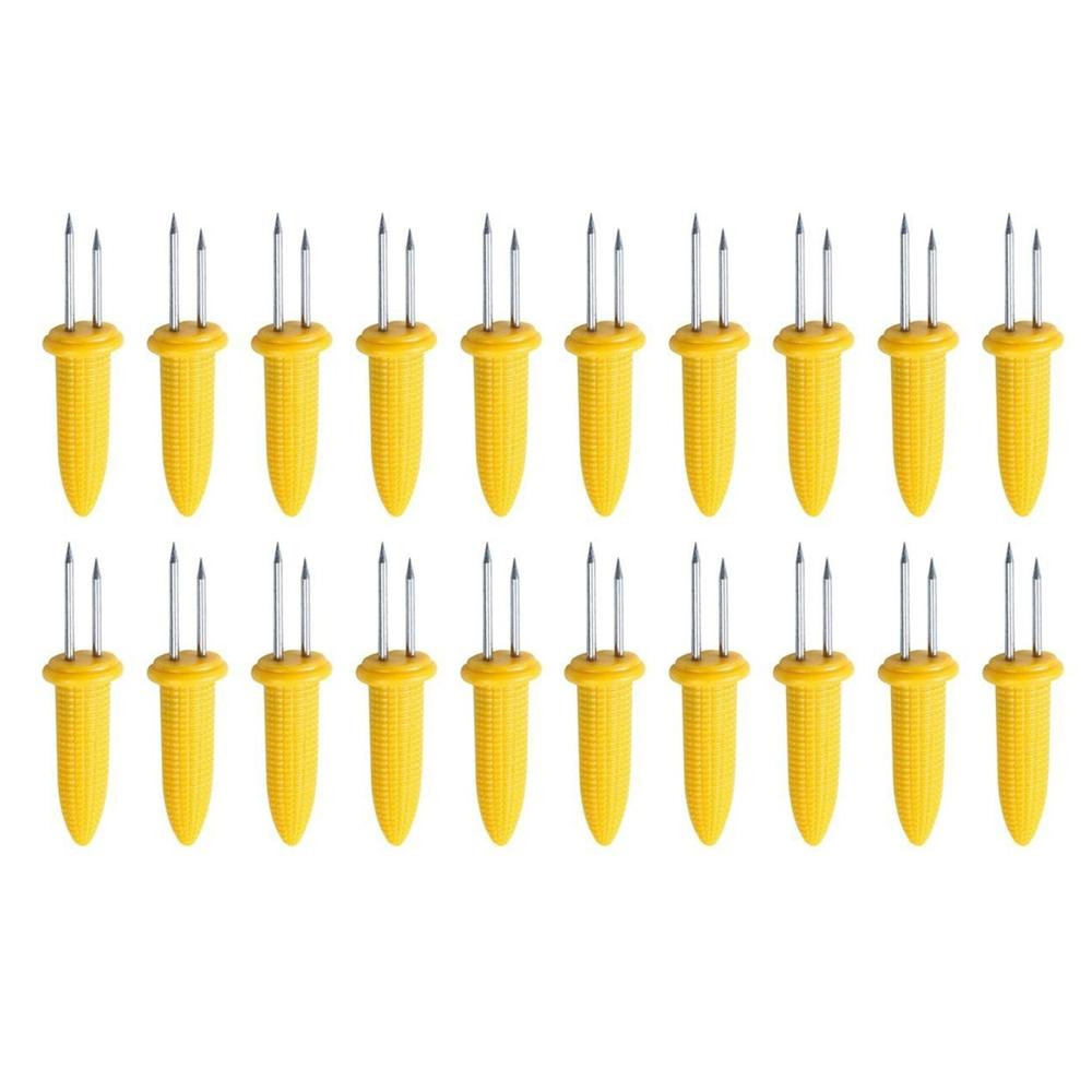 Corn cob holder - 20 -pack - yellow