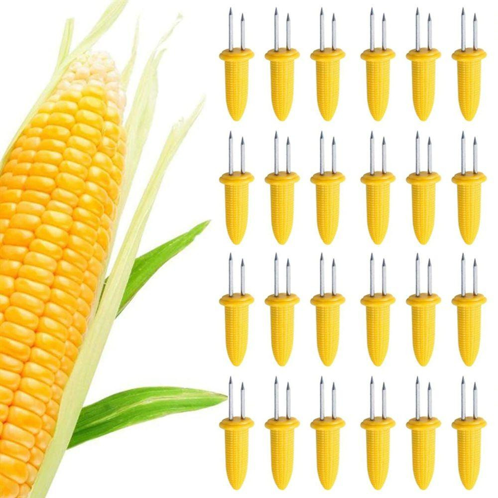 Corn cob holder - 20 -pack - yellow