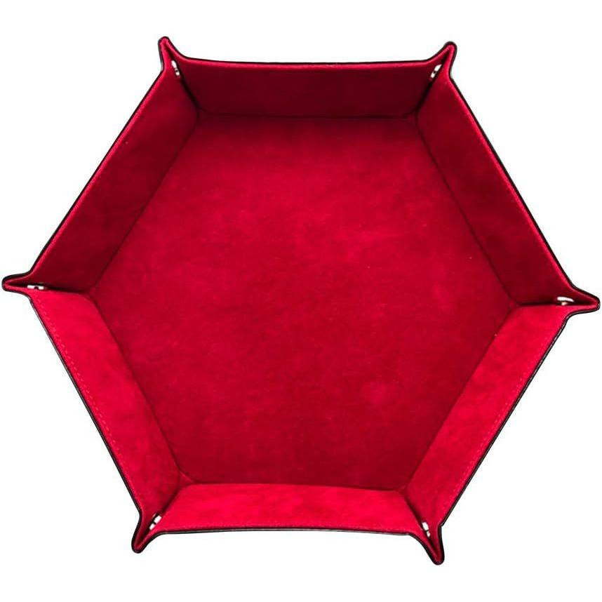 Dice mat, foldable - red