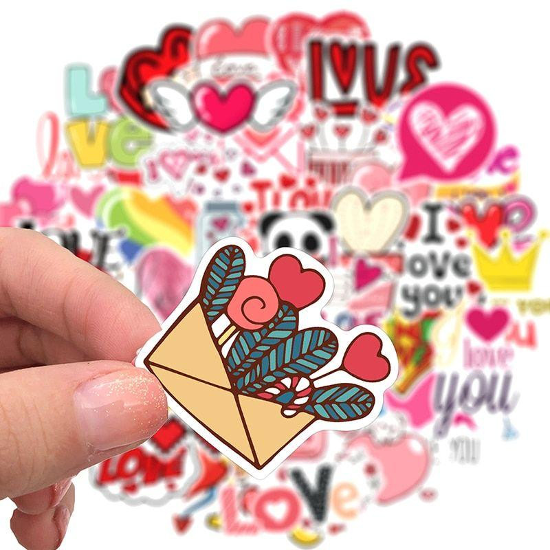 Pegatinas - amor - 50 piezas
