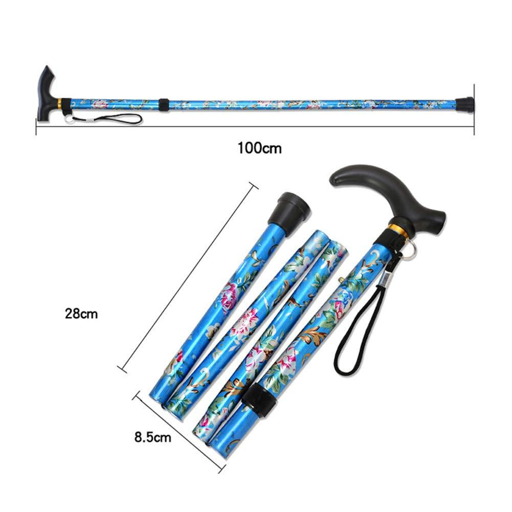 Foldable stick - blue - adjustable - 81–92 cm