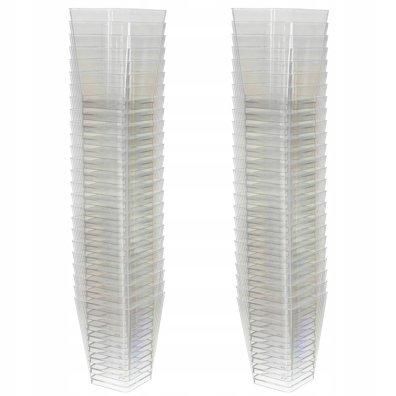 Square plastic cups - 120 ml - 50 pcs