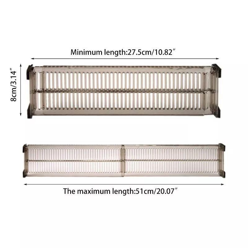 Adjustable box divider - 2 parts - Transparent plastic