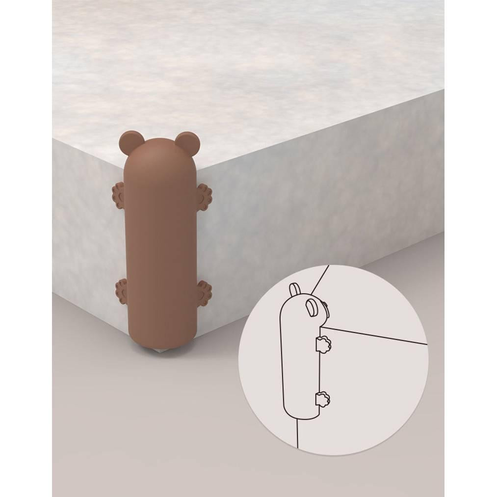 Capa de canto em silicone pacote com 4 - marrom