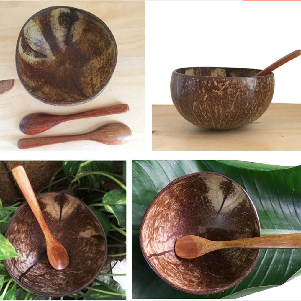 Cuenco de cáscara de coco, 4 piezas