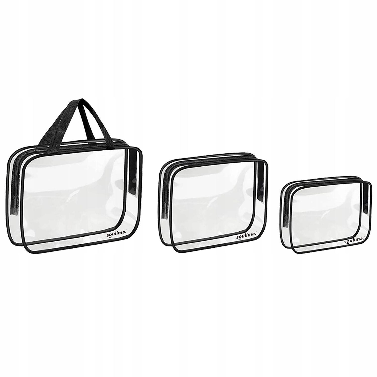 Transparent necessities - 3 pcs - pvc