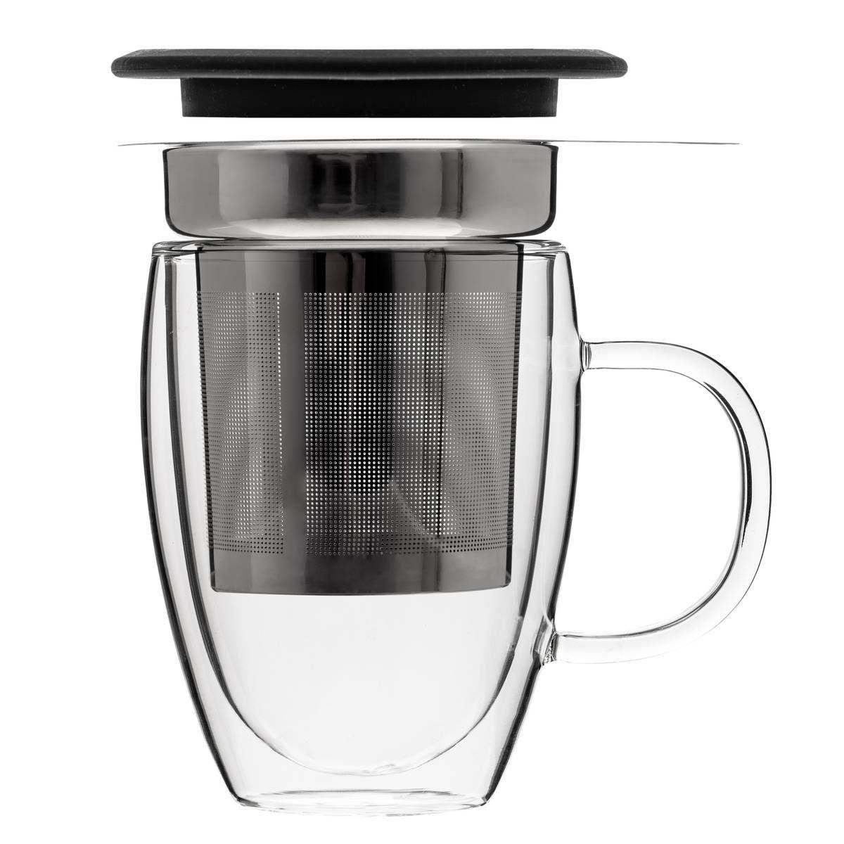 Themenbecher mit Sieb - Glas